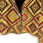 Vintage Silverado Tapestry Jacket Native American Print Made in USA Gold Size M Photo 1