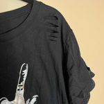 SweatyRocks  Women's Short Sleeve T Shirt Distressed Rocker Grunge Crop Top Photo 2