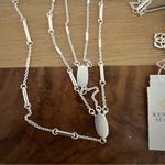 Kendra Scott NWT  Adelia Y Necklace for Women Bright Silver-Plated Photo 6