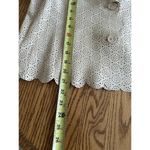 Spiegel  Perforated Leather Cropped Jacket Sz 6 Button Up Scallop Hem Lightweight Photo 6