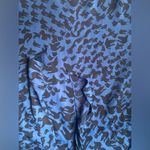 Forenza Vintage 90s blue print silky long sleeve cut out blouse, size small Photo 1