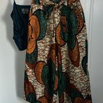 Women’s Abstract Batik Print Crop Culotte Belted Wide Leg Trouser Pant Size undefined Photo 8