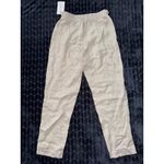 Athleta Women's Voyager Linen Pants Undyed Beige Elastic Adjustable Waist Sz 6 T Photo 6