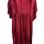 Poof! Poof New York Women's Red Tie Dye Jersey Knit Baby Doll Dress Sz 1X Flowy Photo 0