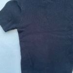 Brandy Melville  Womens Top One Size XS Small Black Ribbed Fitted Cropped A7 Photo 4