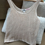 Future Collective Beige Knit Top Size M Photo 0
