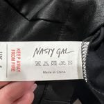 Nasty Gal  Sz 0 Pants Black Faux Leather High Waisted Straight Leg Seams Women’s Photo 9