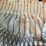 American Eagle Black And White Striped Shirt  Photo 1