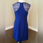 Cobalt Blue Beaded Cutout Neckline Cocktail Shift Dress by Muse from ModCloth Size 8 Photo 3