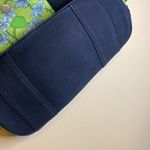 J.Crew  Canvas navy blue & green floral tote handbag Photo 6