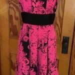 Hot pink artistic pin up style dress Photo 6