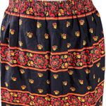 Vintage 70s Western Bohemian Prairie Maxi Skirt Size 11 Floral Lace Hippie Fall Blue Photo 6