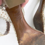 Tabitha Simmons Leticia Block Heel Sandals 37.5 Minimal Bridal Evening Classic Gold Size 6.5 Photo 10