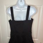 Good American  Black Cargo Tank Bootcut Jumpsuit Full Length LaceUp Pockets S NWT Photo 8