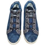 Vintage Havana Yves Washed Denim Sneakers Slip On Sparkle Sneakers Chain 10 Photo 1