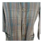 Christopher & Banks  Stretch Multicolor Wrinkle Jacket Blazer Size L 3/4-Sleeve Photo 6