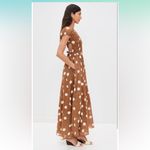 Free People NWT  Ultraviolet Maxi Dress size XL brown polka dot backless smock Photo 2
