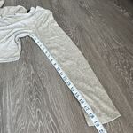 Wild Fable Shirt Womens Teens Large Ruched Cropped Long Sleeve Gray Photo 6