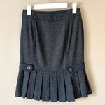 A Byer BYER | Charcoal Gray Pleated Hem Pencil Skirt Sz 3 Photo 3