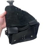 Dr. Martens Dr. Marten 11 Inch Piercing Black Leather Messenger Bag Silver Hardware Photo 7