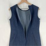 Vintage 111 State Stretch Blue Denim Sleeveless Midi Sheath Dress Size 6 Photo 10