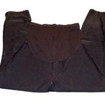 a glow  Maternity Black Pants Women’s size 10 Black Stretch Belly Band Photo 0