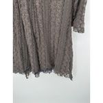 Pretty Angel  Tunic WOmen Large Gray Lace V Neck Silk Blend Whimsigoth Dark Fairy Photo 2