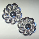 Sperry  Brand Elegant Vintage Silver Tone Boho Floral Earrings Photo 0