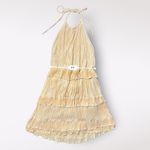 Lulus Downright Darling Yellow Tiered Ruffled Halter Mini Dress Size M Size M Photo 6