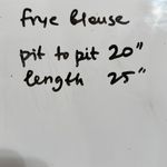 Frye Saltbreeze Combo Ivory/Brown Ruffled V-neckl/cuffs Long Sleeve Blouse M Photo 10