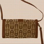Etienne Aigner Aigner  brown/ tan wristlet with shoulder strap Photo 2