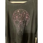Chaser Skull Graphic Black Cropped Drop Shoulder Batwing Sleeve Sweatshirt, M Photo 2