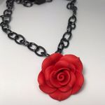 Red Rose Gun Metal Gothic New Photo 3