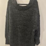 Ava & Viv  Metallif Shimmery V-Neck High-Low Sweater Photo 2