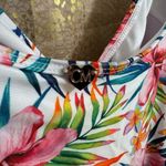 Catherine Malandrino  White Pink Green Tropical One Piece Swimsuit 3X NWT Photo 5