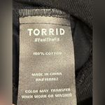 Torrid Women’s Plus Black Warm Up Hooded 100% Cotton Zip Photo 2