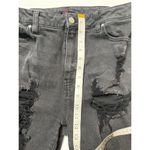 Material Girl  Denim Black Distressed Bermuda Shorts Sz 13 Juniors Photo 6
