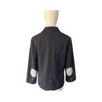 Anthropologie Ett:twa Blazer Size 8 Dog Print Lining Wool Blend Jacket Black Photo 3