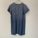 Black Swan tencel denim dress Fringe sleeves and bottom hem small preppy medium Photo 1