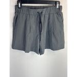 Halara Mid Rise Elastic Waistband Drawstring Ruched Side Pocket Casual Shorts 3" Photo 1