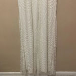 Adrianna Papell Women's Long Beaded Blouson Gown in White NWT Size 10 Photo 8