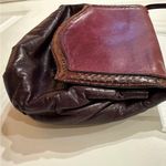 Vintage Ottorino Bossi iItalian Leather Crossbody Purse Small Handbag Purple Bag Photo 2