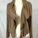 Umgee  tan suede zip moto stlye jacket size small Photo 8