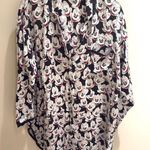 Disney  Vintage Mickey Unlimited 100% Silk Pajama Top Women's Size L Photo 0
