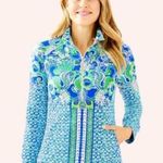 Lilly Pulitzer Blue Grotto Sirens & Spirit Skipper UPF 50 Pullover Size Small Photo 0