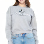 Hanes Vintage Disney Streetwear Gray Mickey Mouse Disneyland Sweatshirt Medium Photo 0