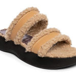 STAUD SIESTA SANDAL COLOR DOE SHERPA TRIM/FOOTBED WOMENS SHOES EU 40 Photo 0