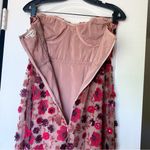 For Love & Lemons FLL Dress Beatrice Strappy Maxi Underwire Floral Red Velvet Sheer Bouquet M GUC Photo 6