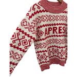 A New Day Apres Crew Neck Graphic Pullover Sweater Red Size Medium Photo 7