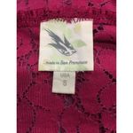 Anthropologie Weston Wear Womens Small Top Pink Floral Lace Eyelash Boat Neck Photo 7